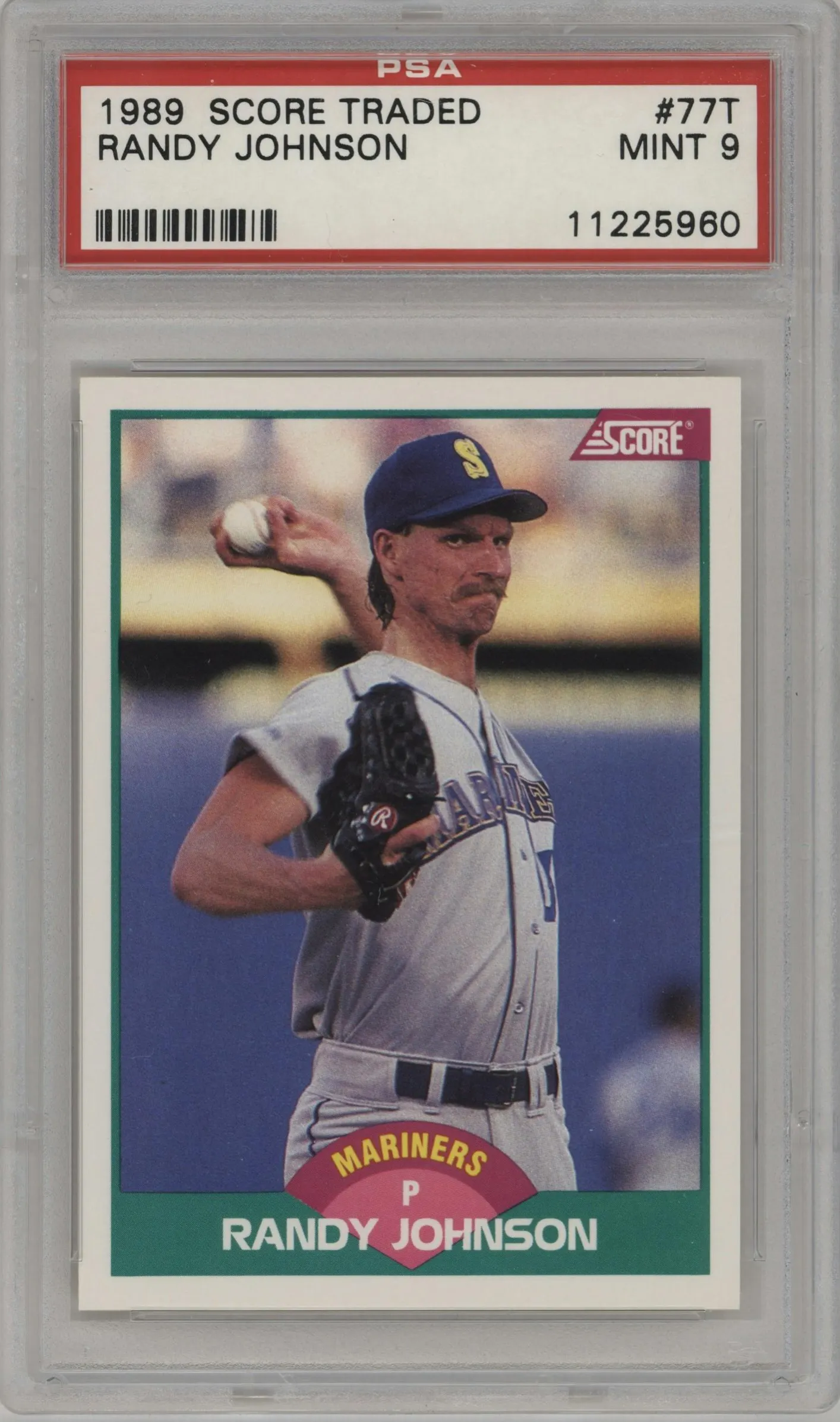 1989 Score Rookie & Traded Randy Johnson #77T PSA 9