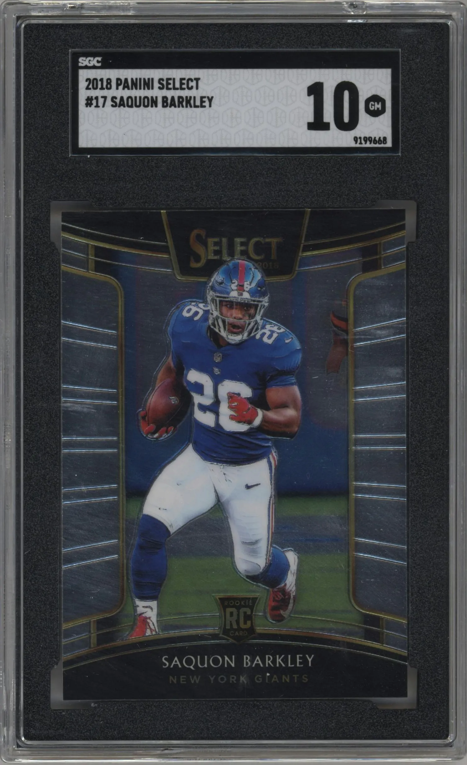 2018 Panini Select Saquon Barkley #17 SGC 10