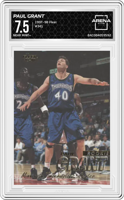 1997 Fleer Paul Grant #341 ARENA CLUB 7.5