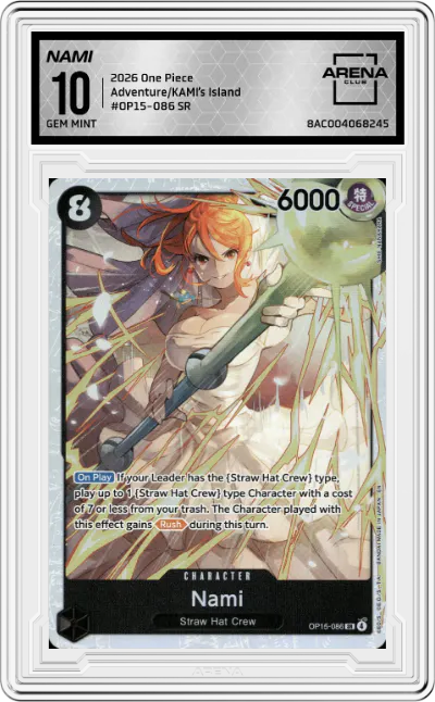2026 One Piece Adventure/KAMI’s Island Nami SR #OP15-086 SR ARENA CLUB 10
