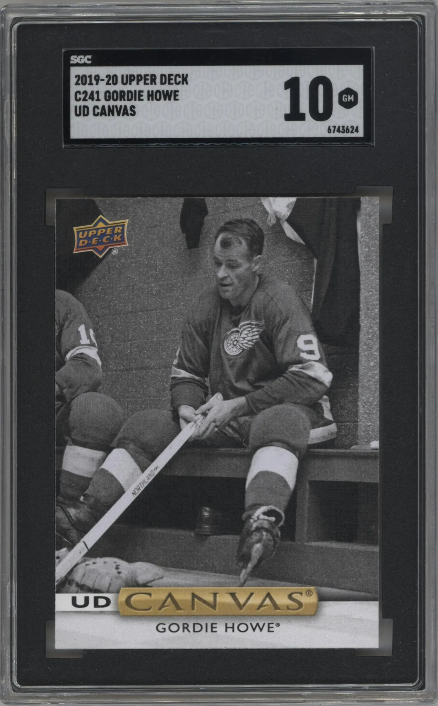 2019 Upper Deck UD Canvas Gordie Howe #C241 SGC 10