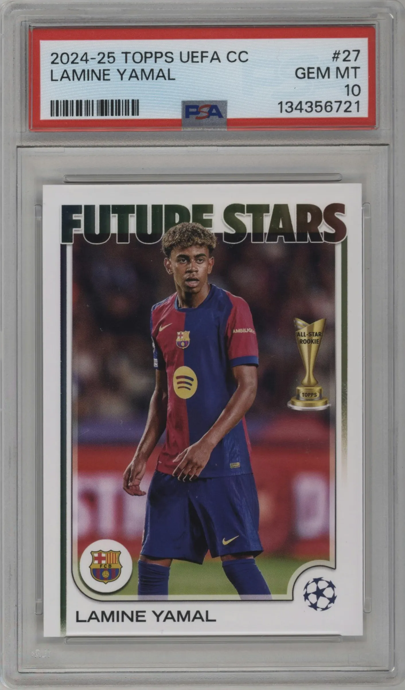 2024 Topps UEFA Club Competitions Lamine Yamal #27 PSA 10