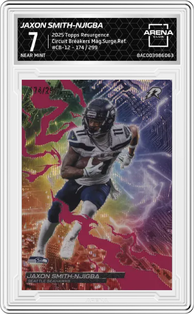 2025 Topps Resurgence Circuit Breakers Jaxon Smith-Njigba Magenta Surge Refractor ARENA CLUB NEAR MINT 7 #CB-12 ARENA CLUB 7