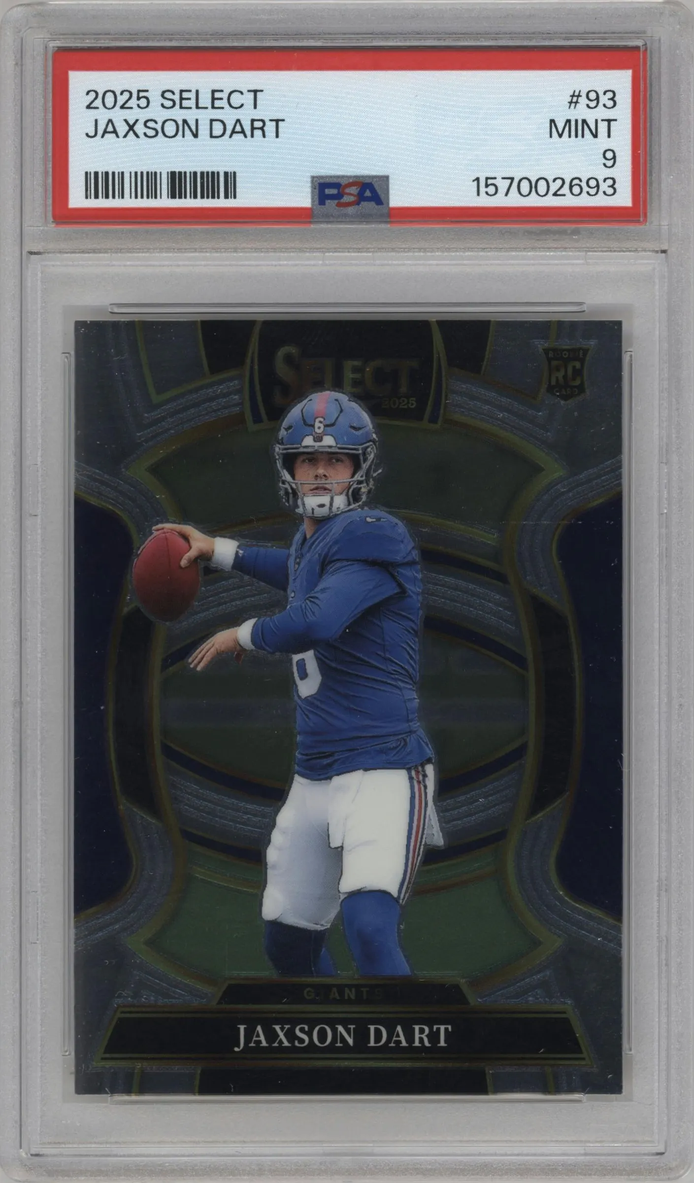 2025 Panini Select Jaxson Dart #93 PSA 9