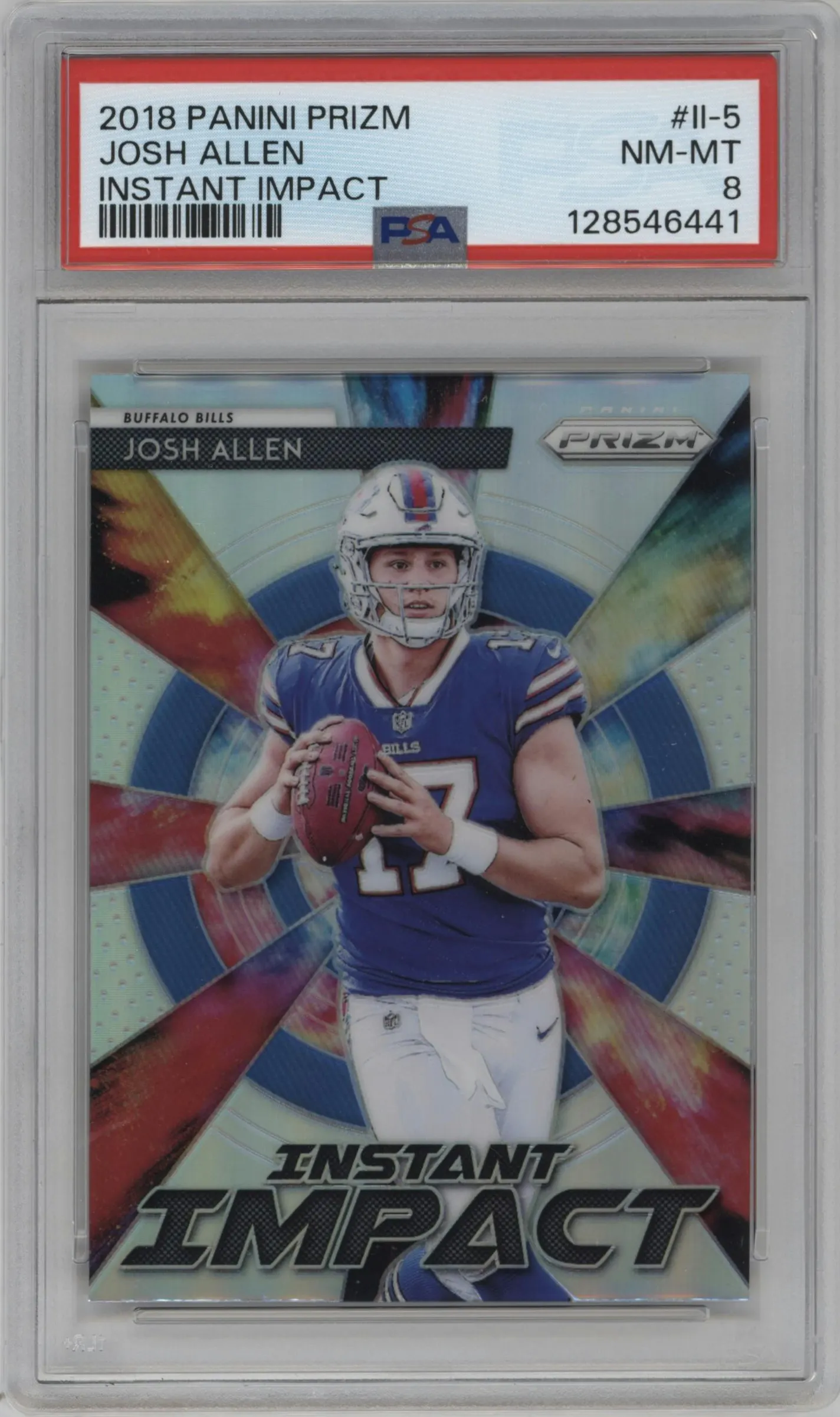 2018 Panini Prizm Instant Impact Josh Allen #II-5 PSA 8