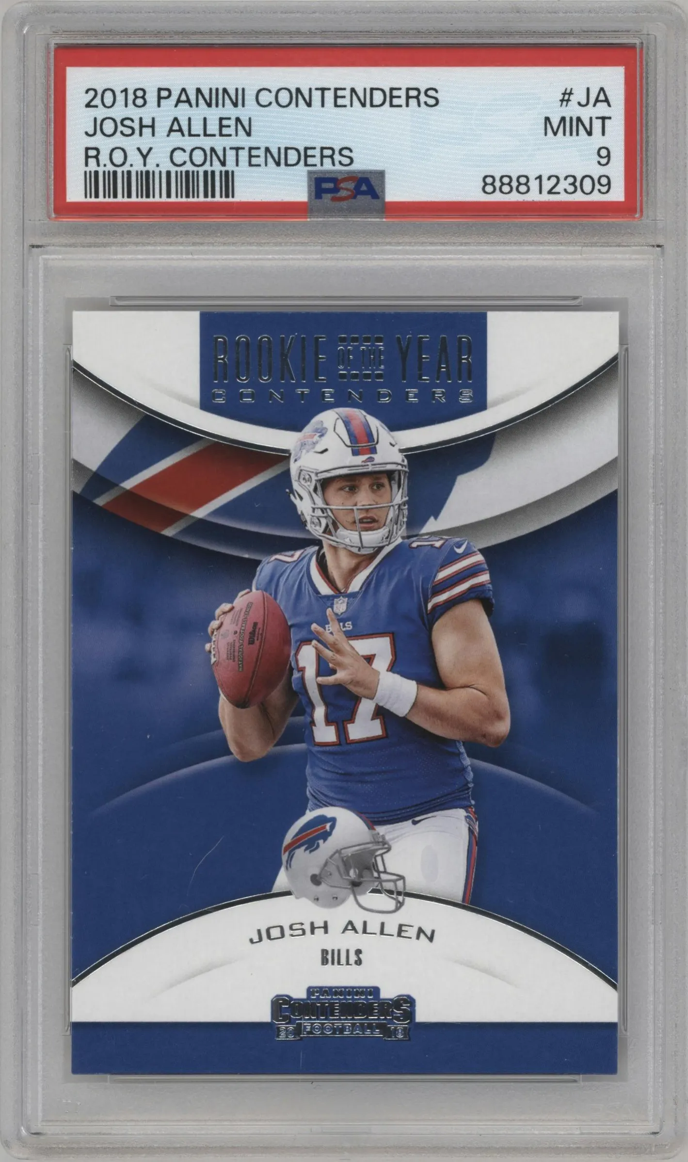 2018 Panini Contenders ROTY Contenders Josh Allen #RYA-JA PSA 9