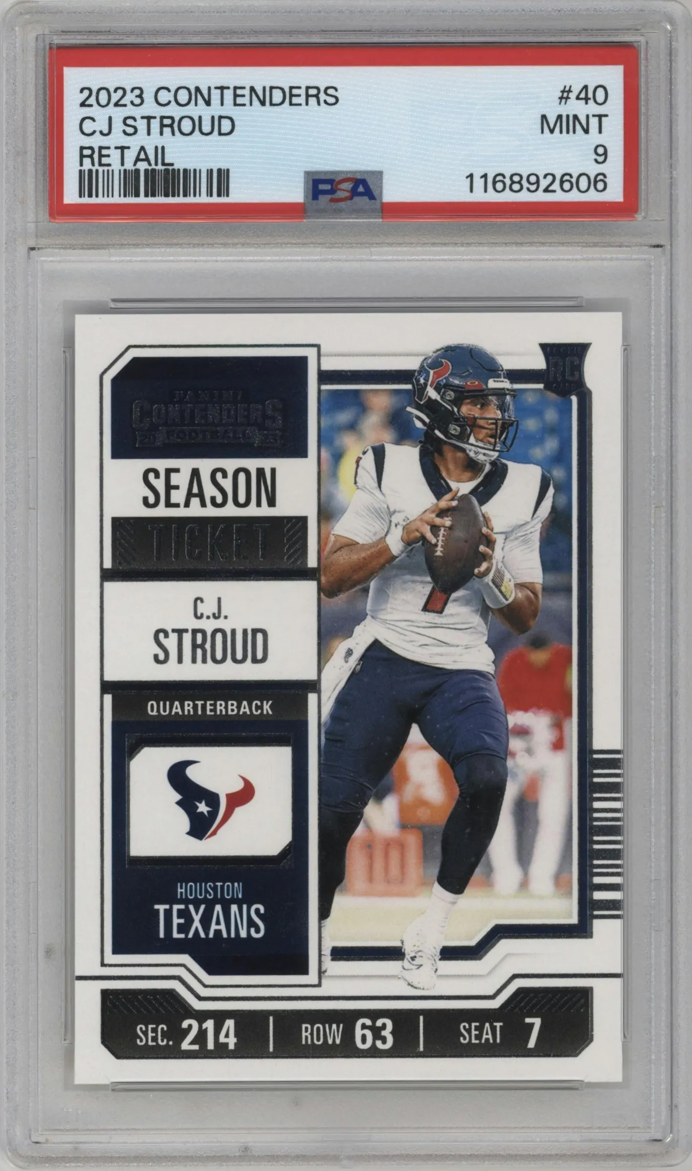 2023 Panini Contenders C.J. Stroud Retail #40 PSA 9