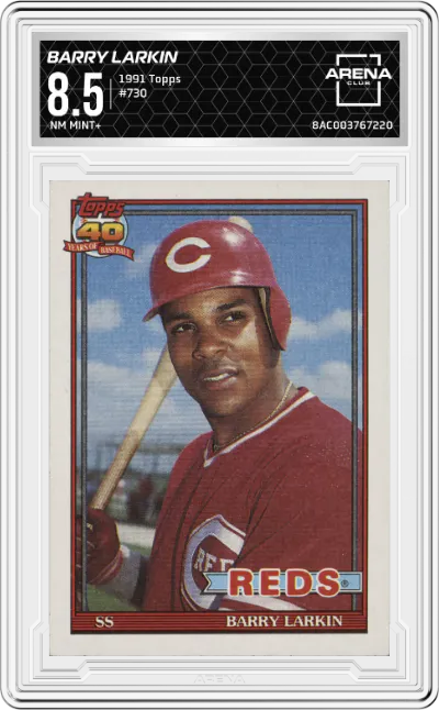 1991 Topps Barry Larkin ARENA CLUB 8.5