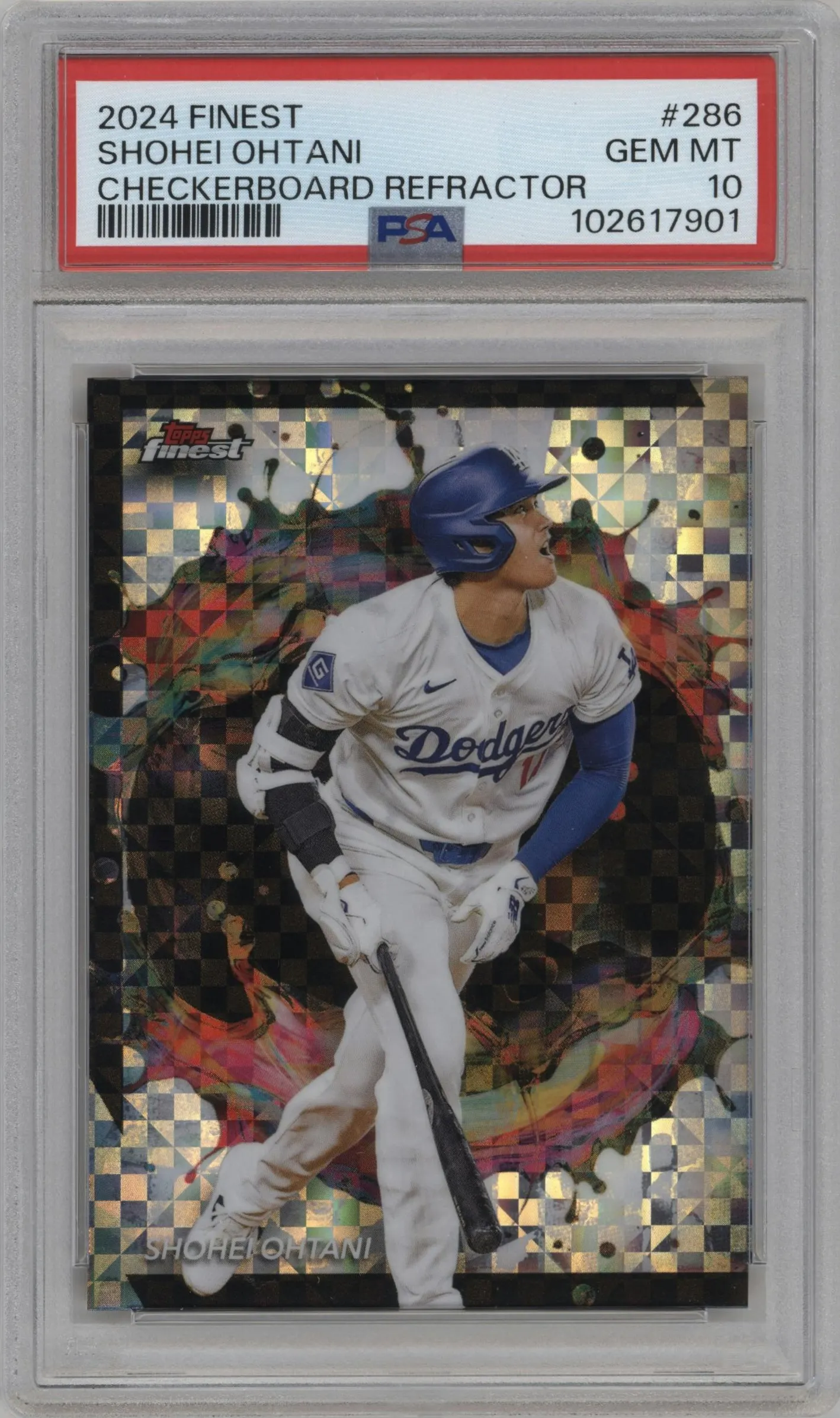 2024 Topps Finest Shohei Ohtani Checkerboard Refractor #286 PSA 10