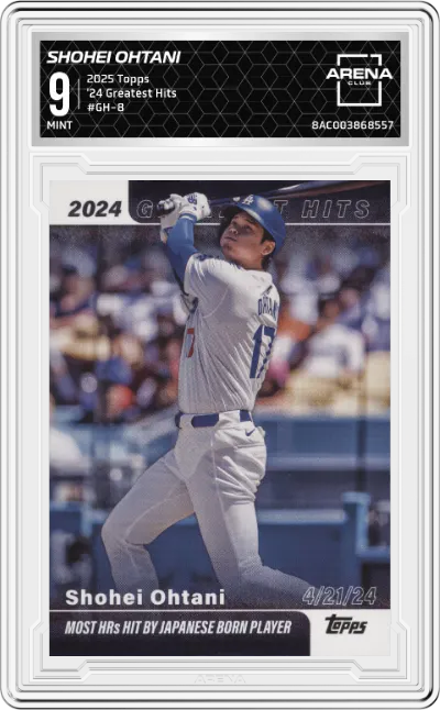 2025 Topps '24 Greatest Hits Shohei Ohtani #GH-8 ARENA CLUB 9