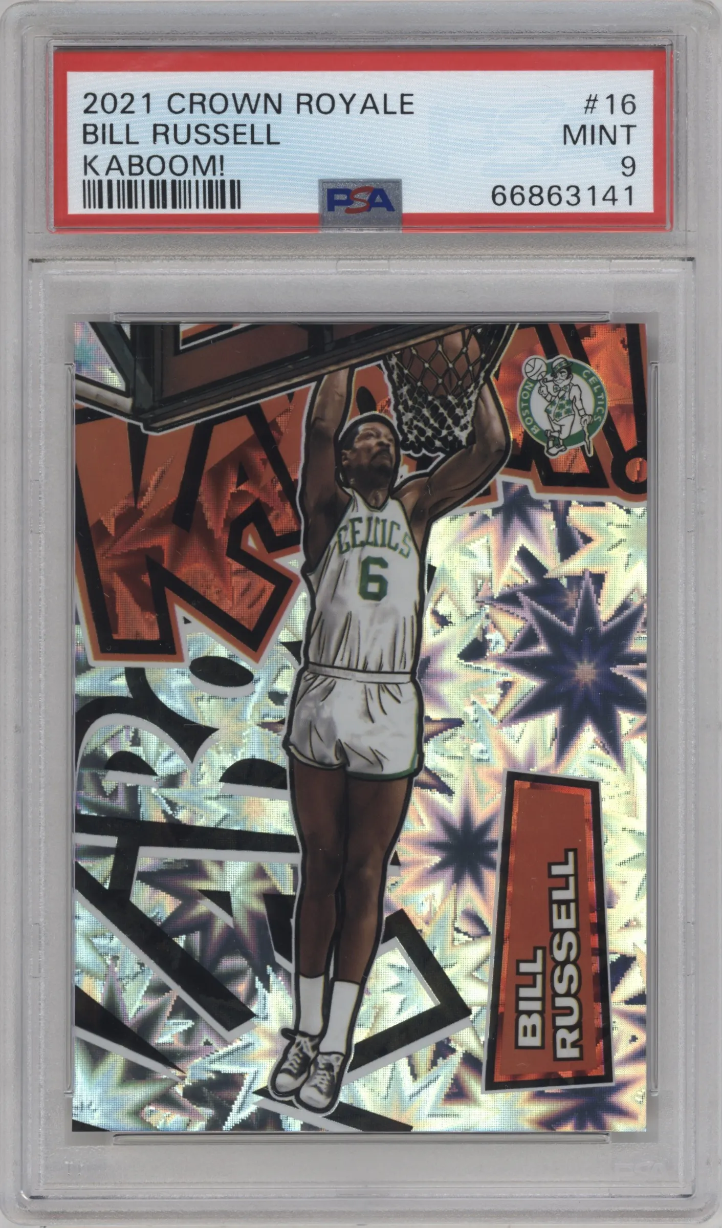 2021 Crown Royale Kaboom! Bill Russell #16 PSA 9