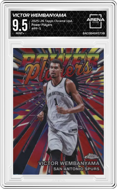 2025 Topps Chrome Update Power Players Victor Wembanyama #PP-5 ARENA CLUB 9.5