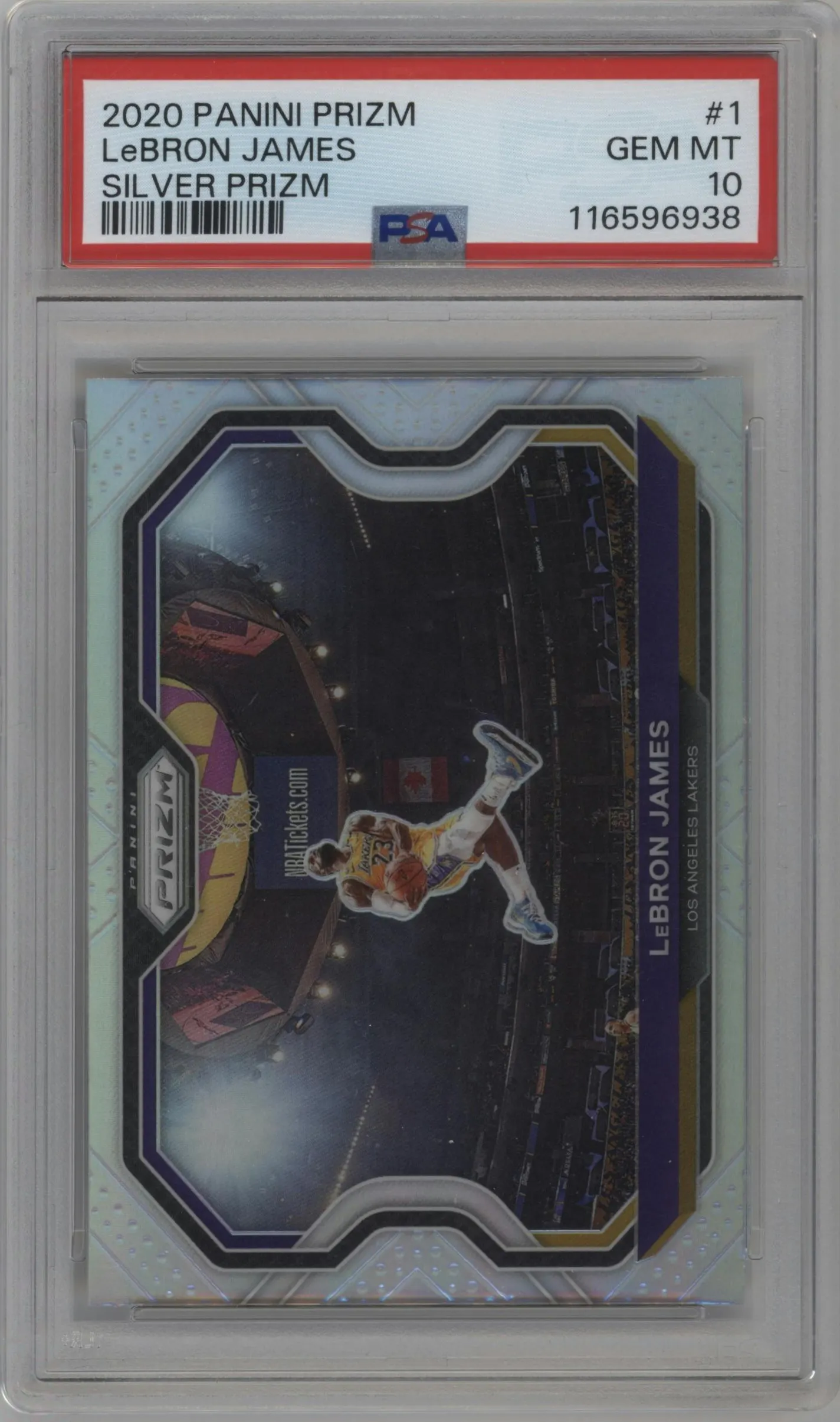 2020 Panini Prizm LeBron James Silver Prizm #1 PSA 10