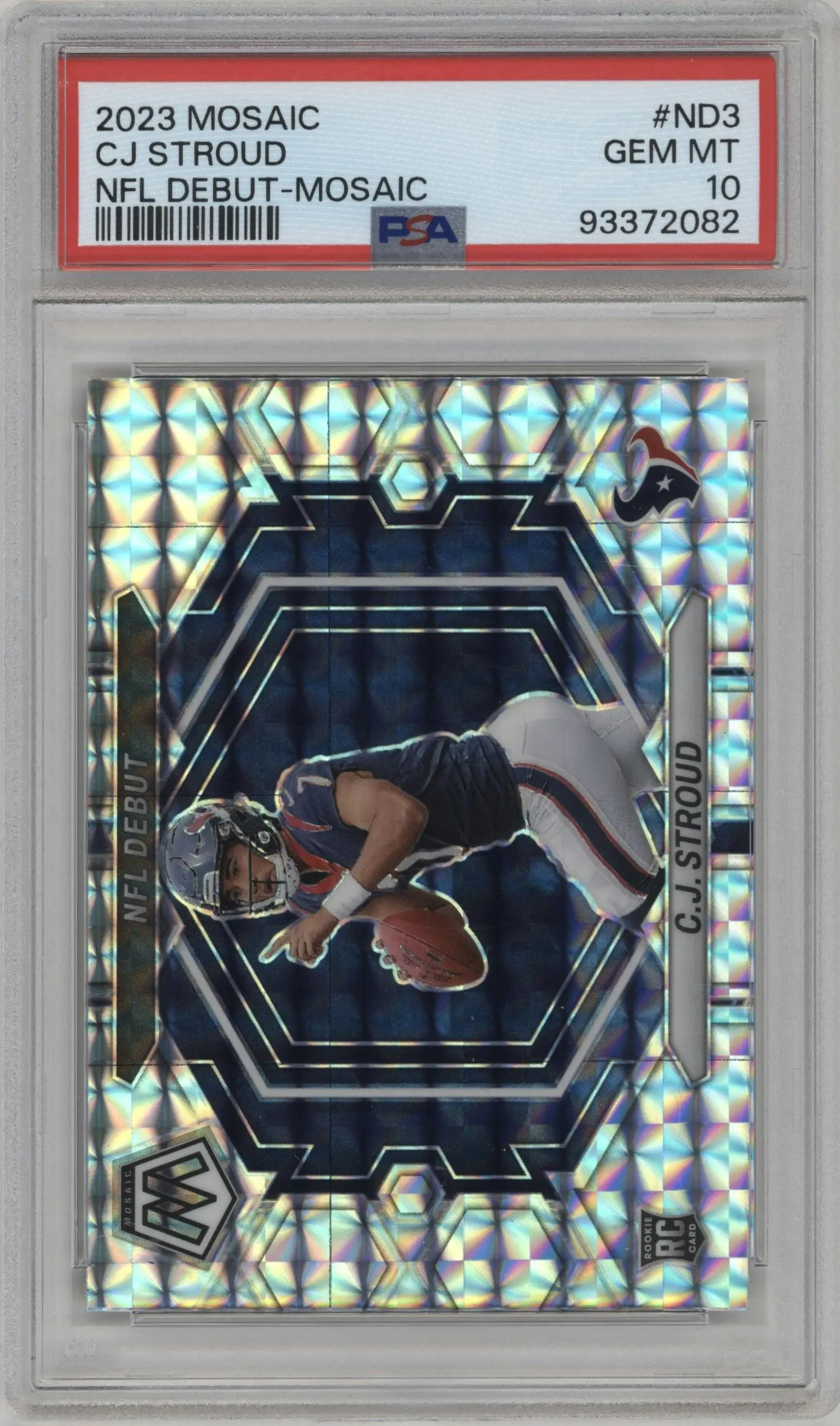 2023 Panini Mosaic NFL Debut C.J. Stroud Mosaic PSA 10