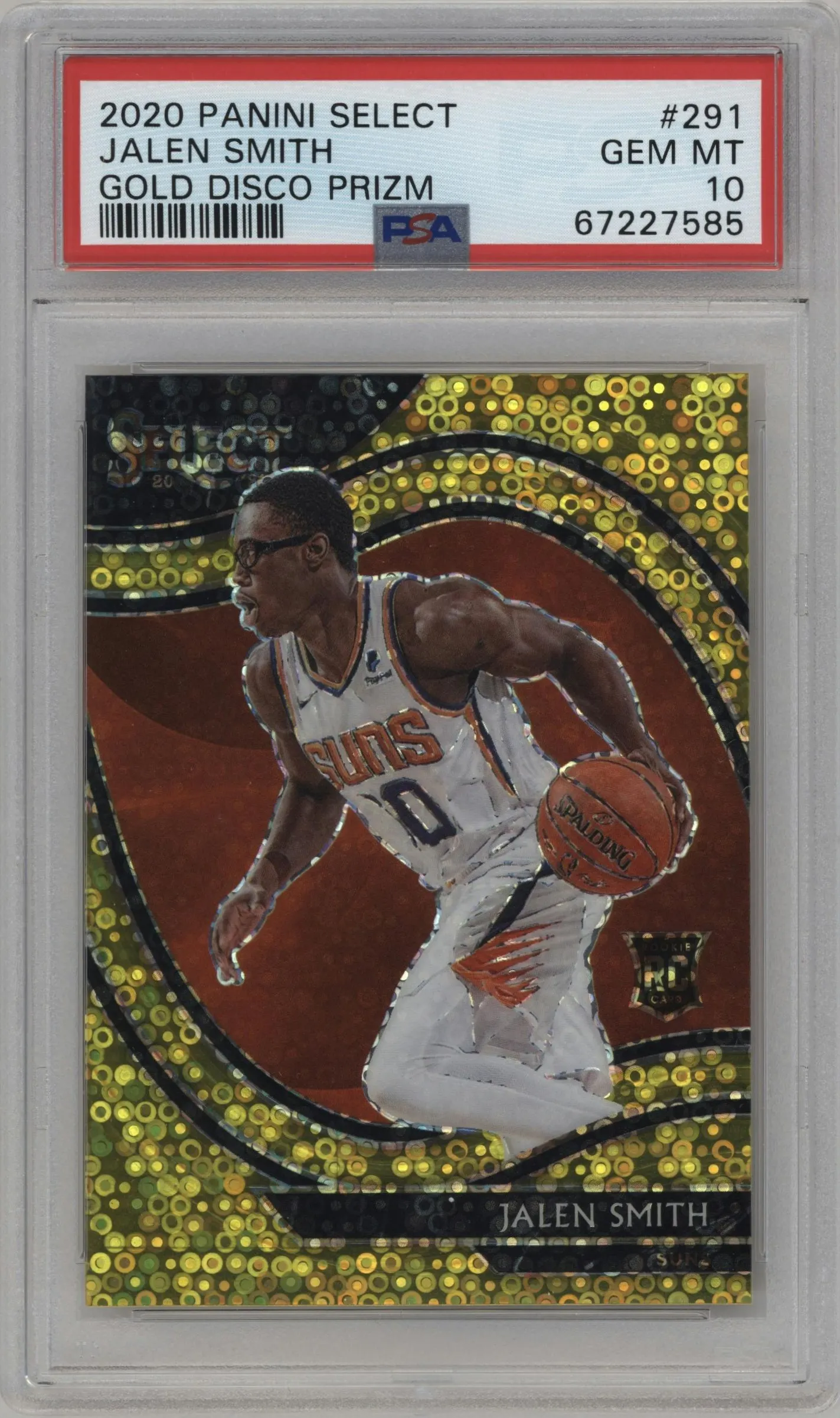 2020 Panini Select Courtside Jalen Smith Disco Gold #291 PSA 10