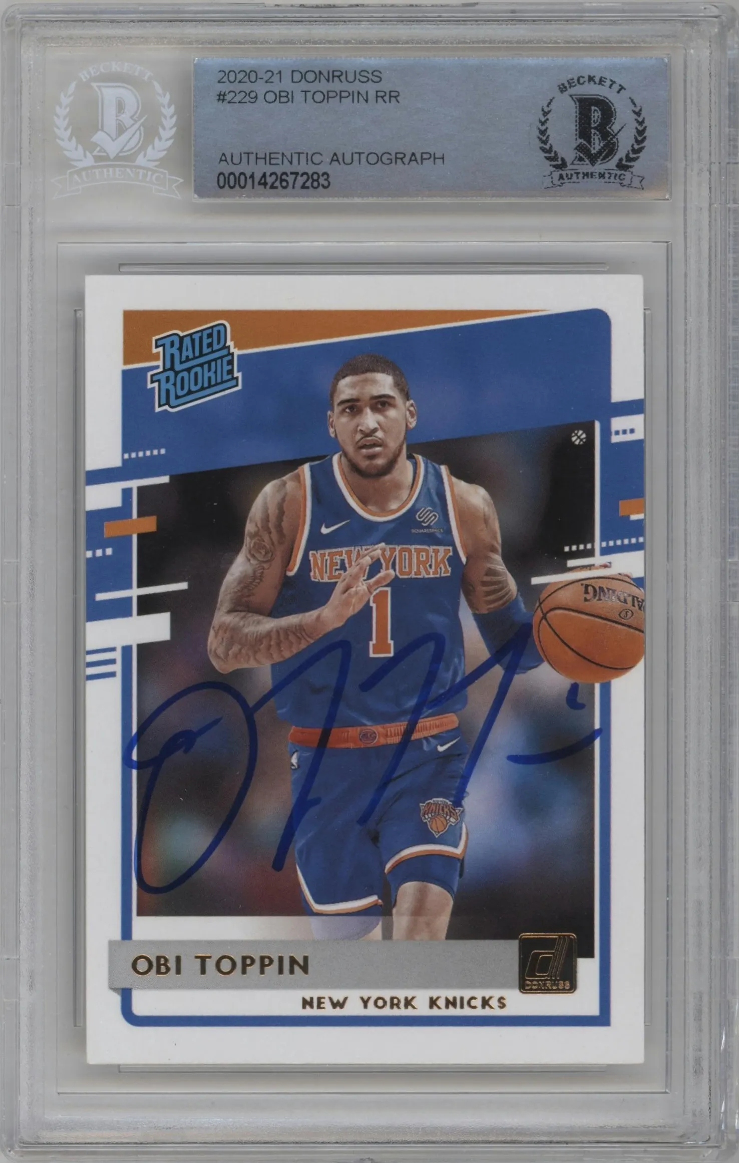 2020 Panini Donruss Rated Rookie Obi Toppin BGS AUTHENTIC BGS