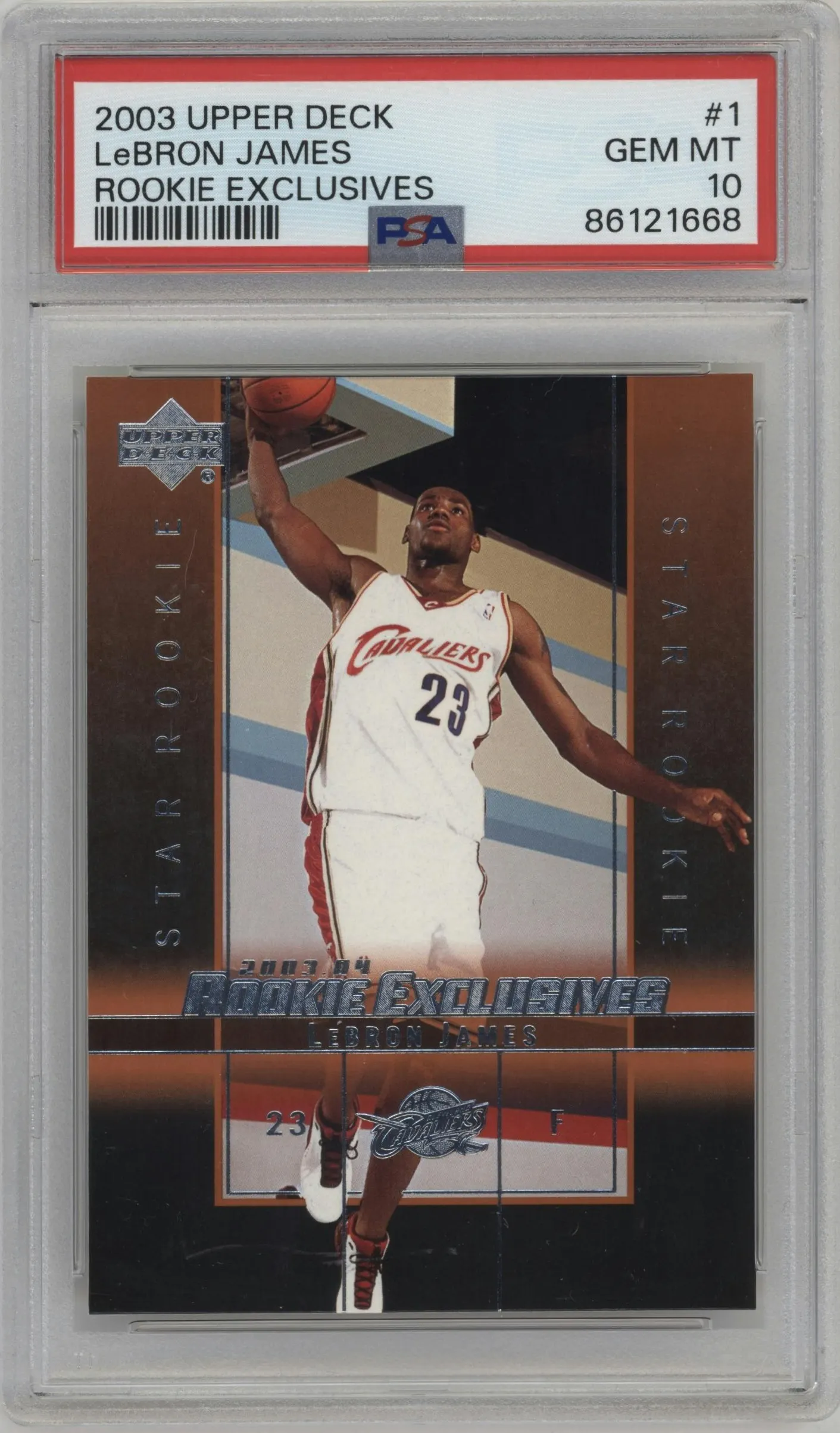2003 Upper Deck Rookie Exclusives LeBron James #1 PSA 10