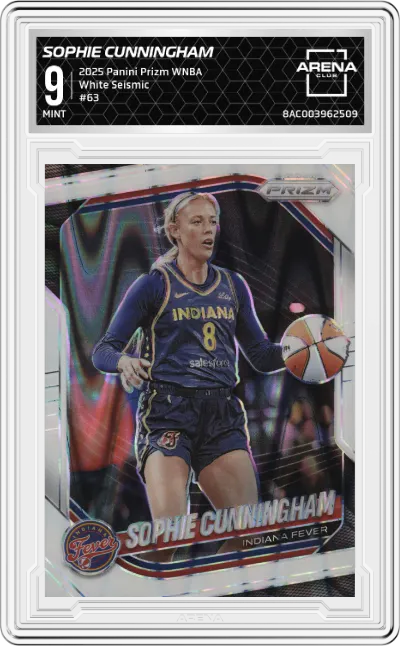 2025 Panini Prizm WNBA Sophie Cunningham White Seismic ARENA CLUB 9
