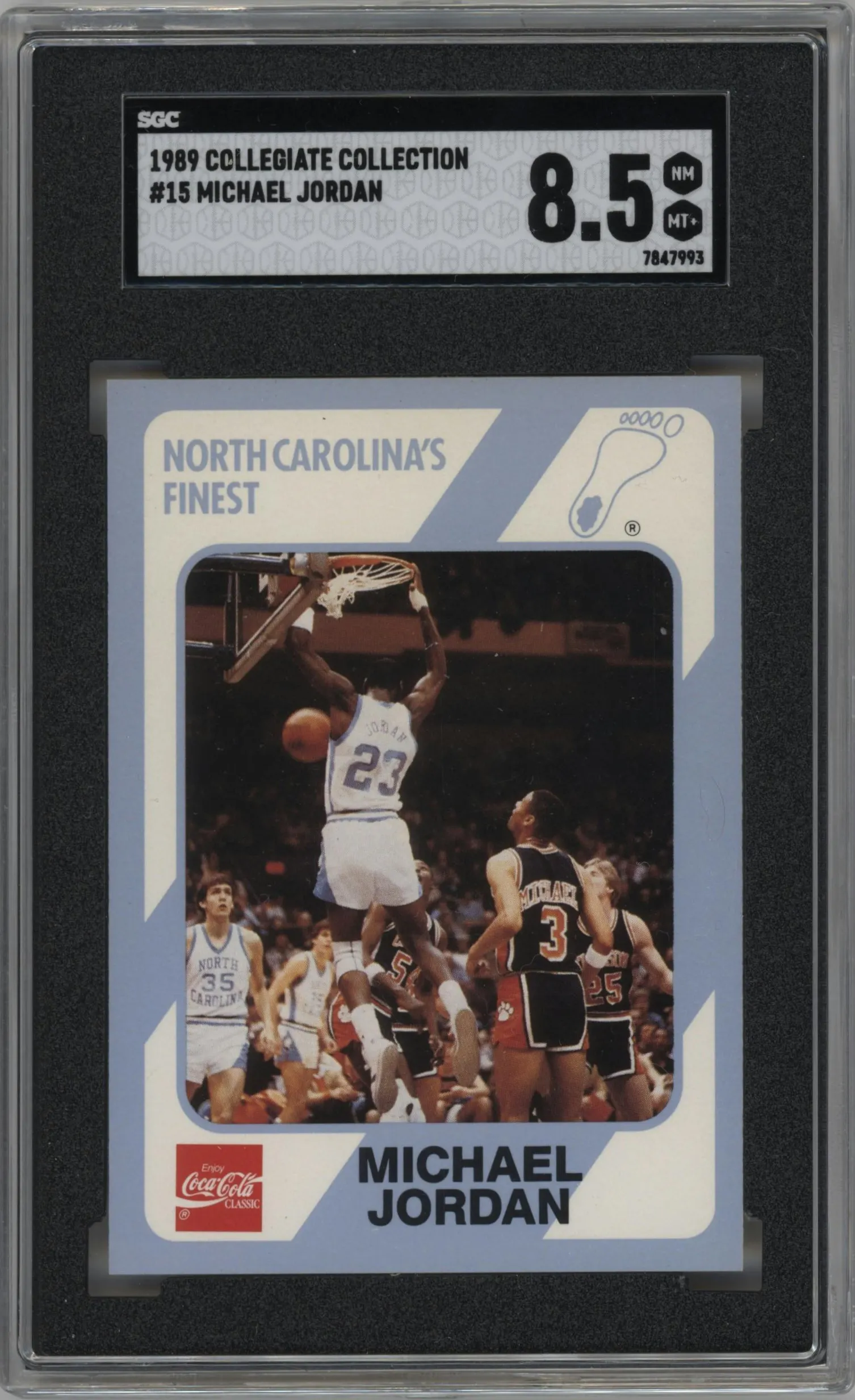 1989 Collegiate Collection North Carolina's Finest Michael Jordan SGC 8.5