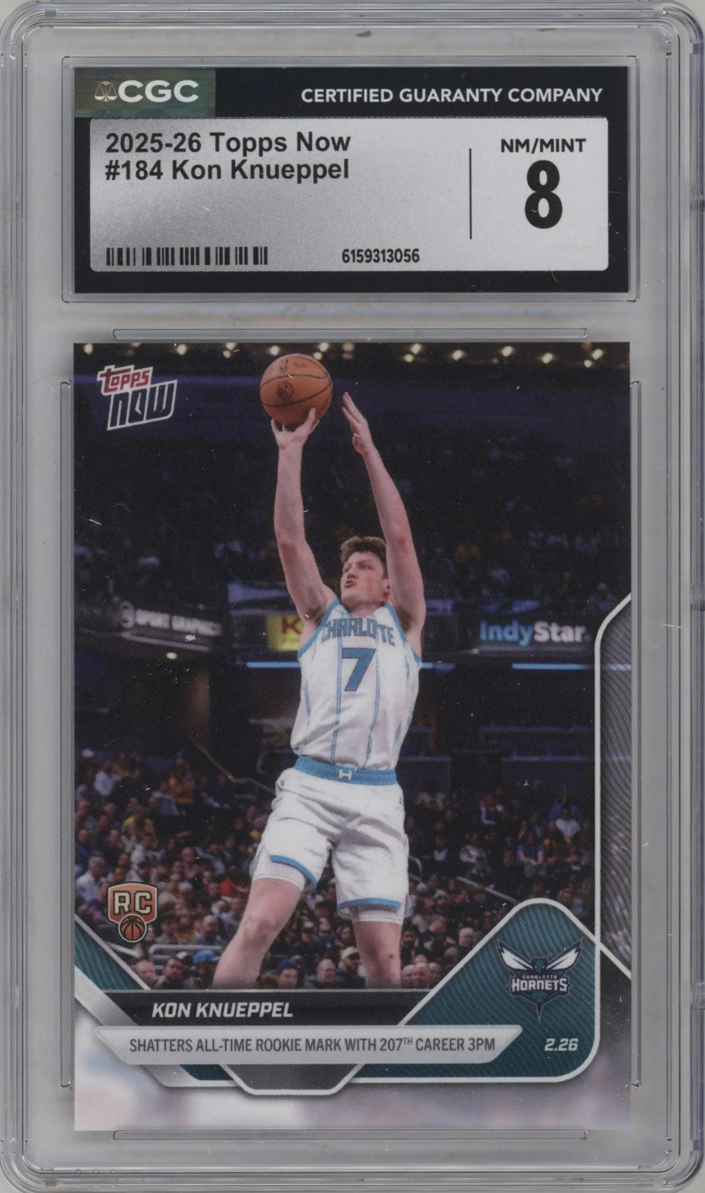 2025 Topps Now Kon Knueppel #184 CGC 8