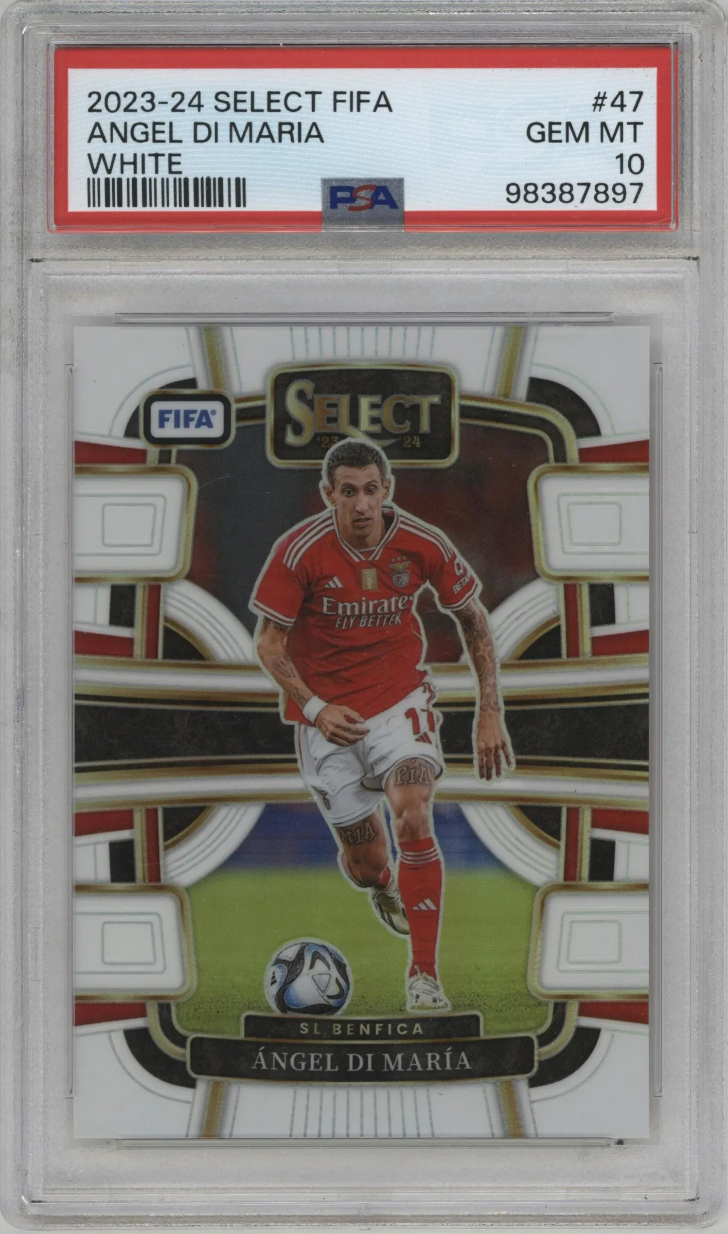 2023 Panini Select FIFA Angel Di María White #47 PSA 10