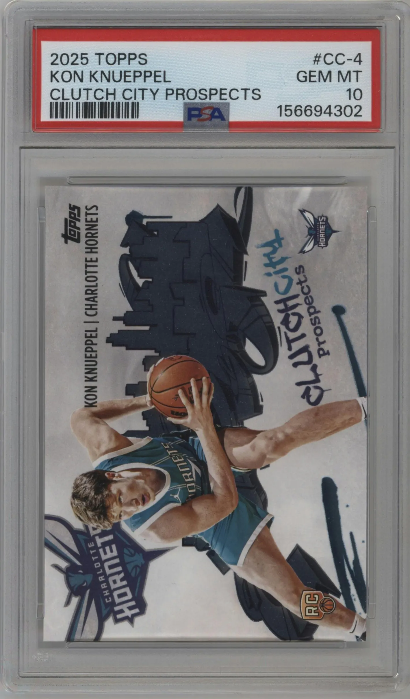 2025 Topps Clutch City Pros. Kon Knueppel #CC-4 PSA 10