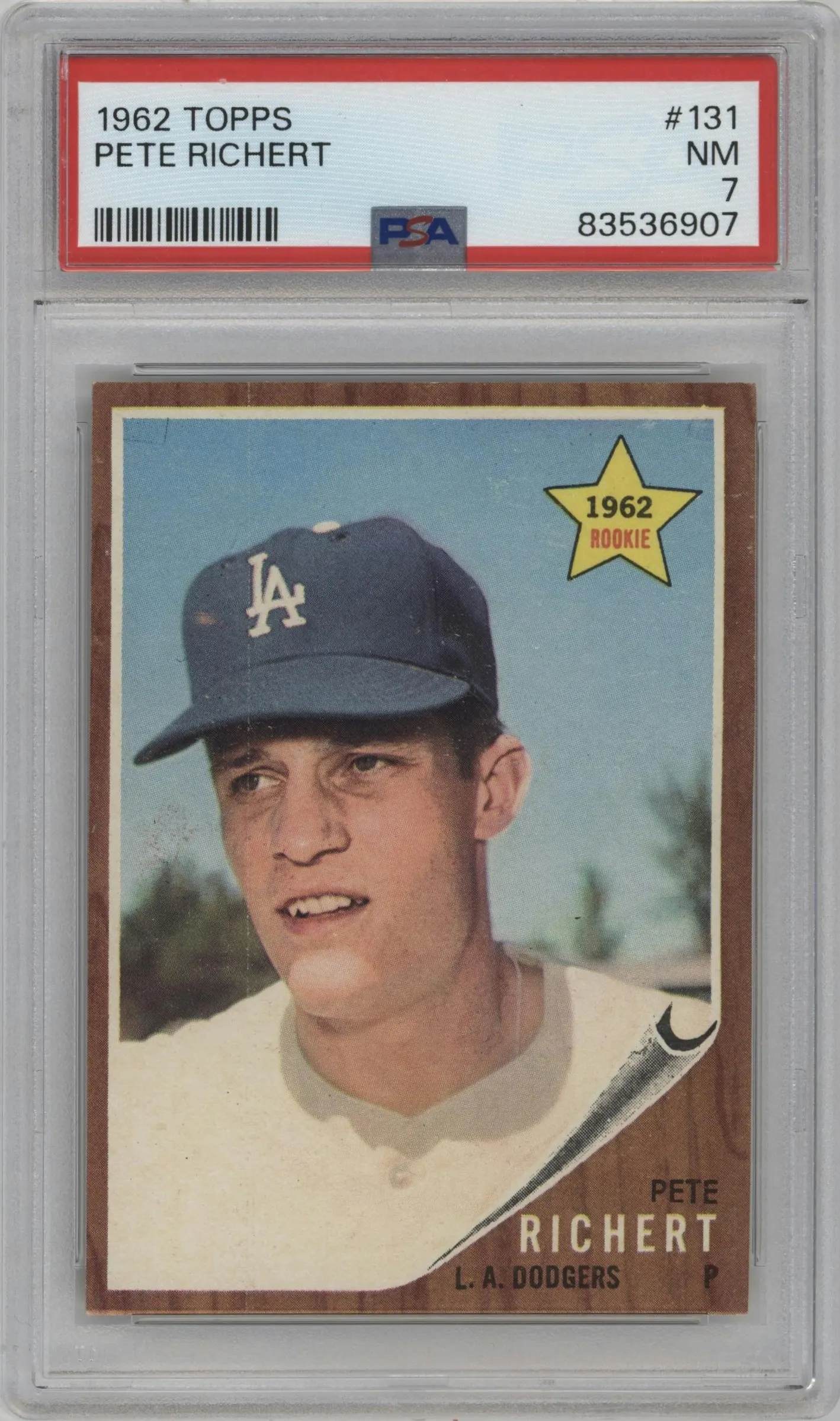 1962 Topps Pete Richert #131 PSA 7