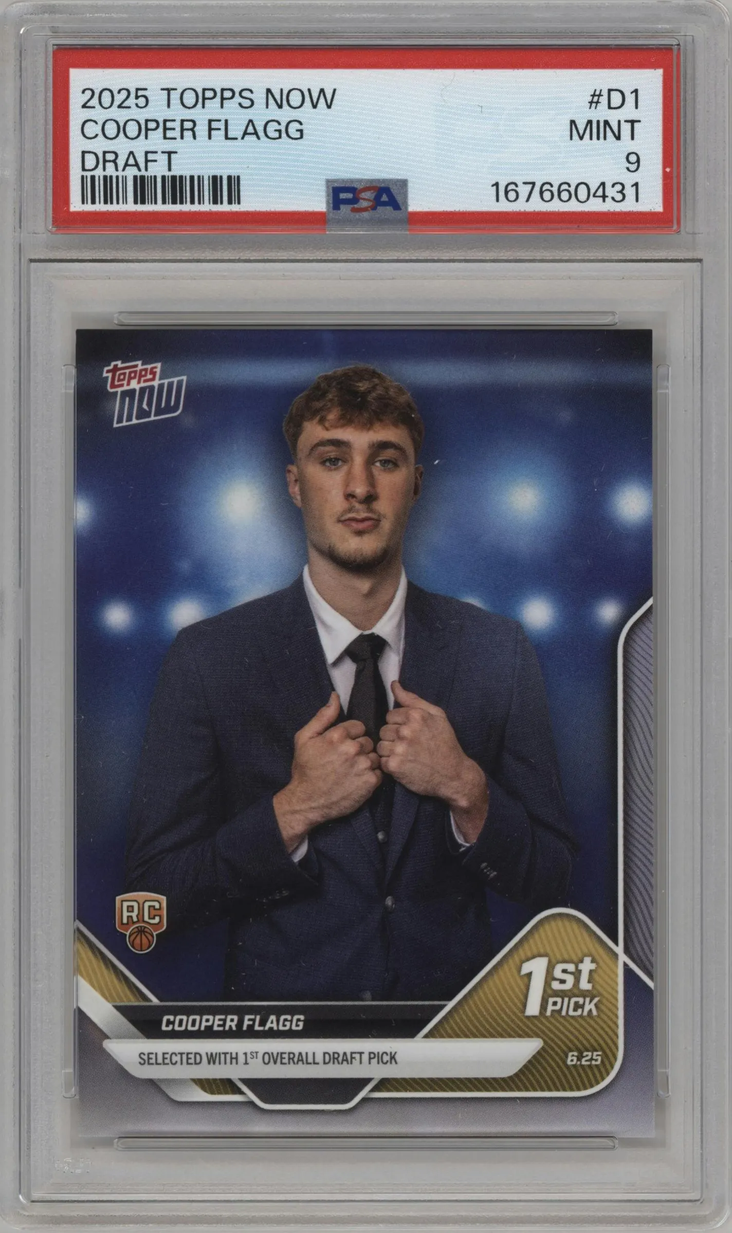 2025 Topps Now Cooper Flagg PSA 9