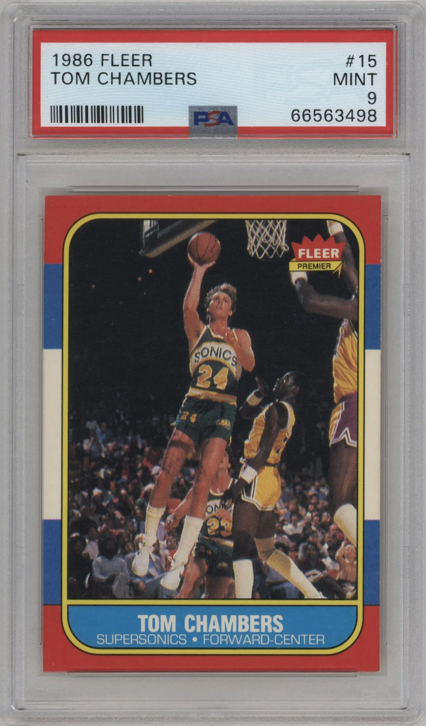 1986 Fleer Tom Chambers #15 PSA 9