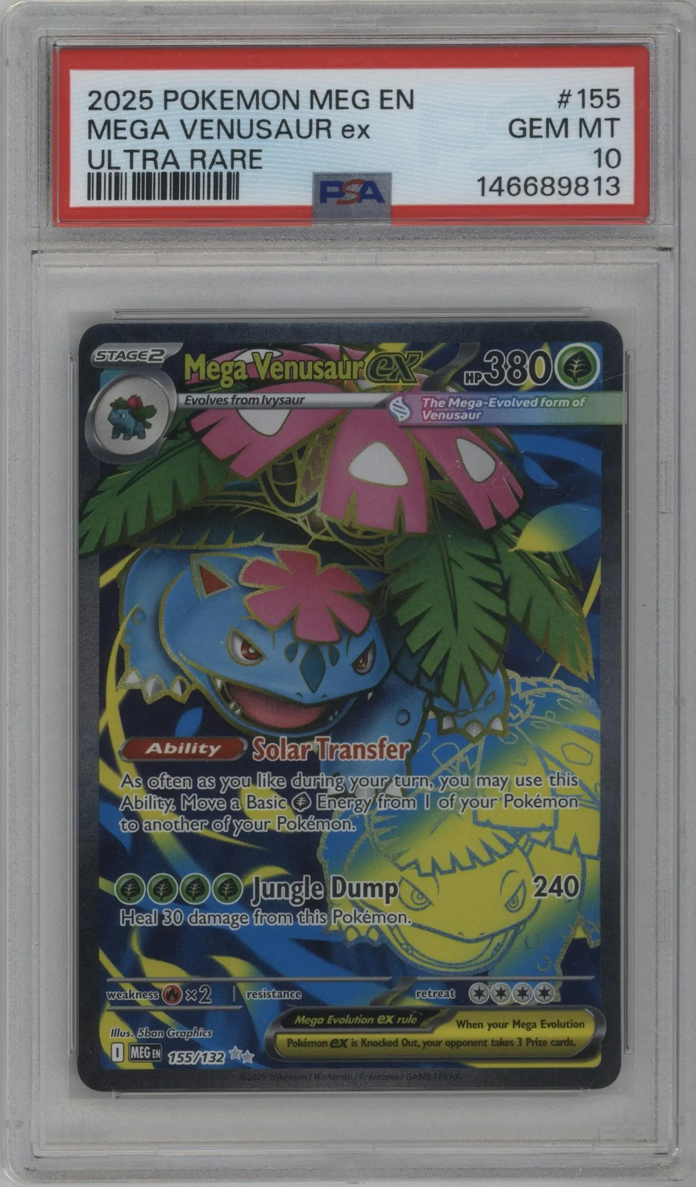 2025 Pokemon Mega Evolution Mega Venusaur ex #155 PSA 10