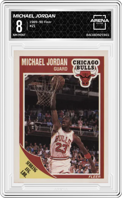 1989 Fleer Michael Jordan #21 ARENA CLUB 8