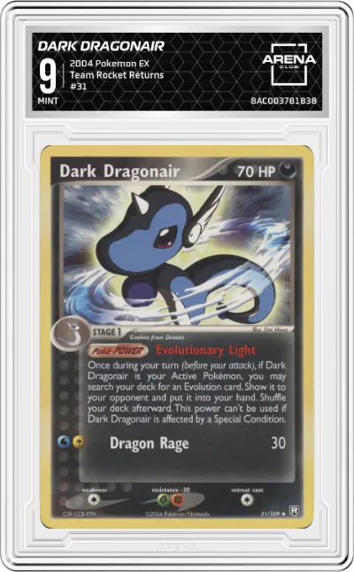 2004 Pokemon EX Team Rocket Returns Dark Dragonair ARENA CLUB 9