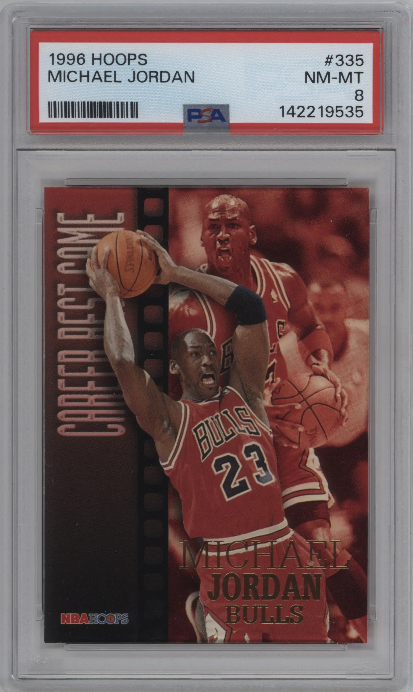1996 NBA Hoops Michael Jordan #335 PSA 8