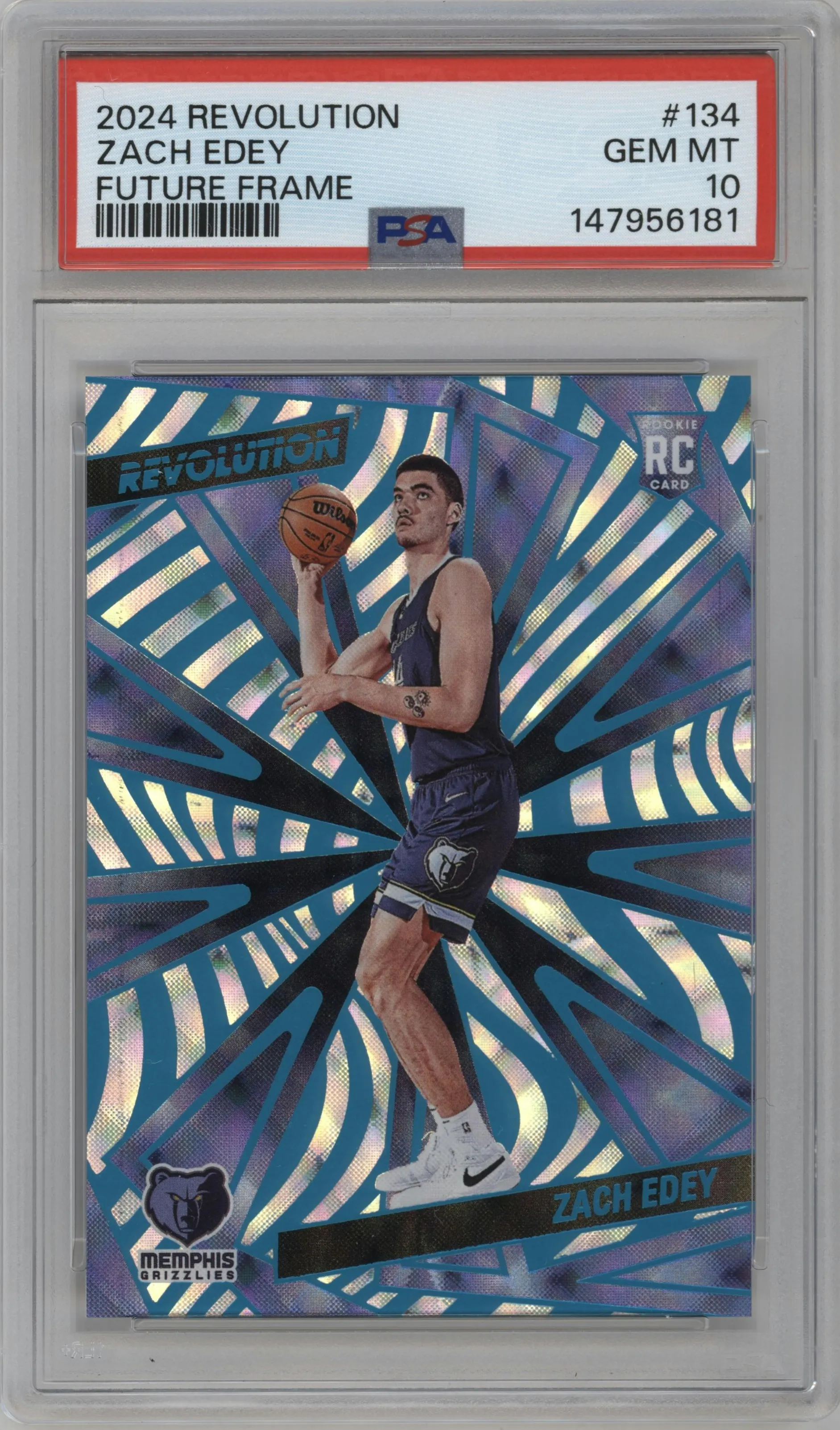 2024 Panini Revolution Zach Edey Future Frame #134 PSA 10