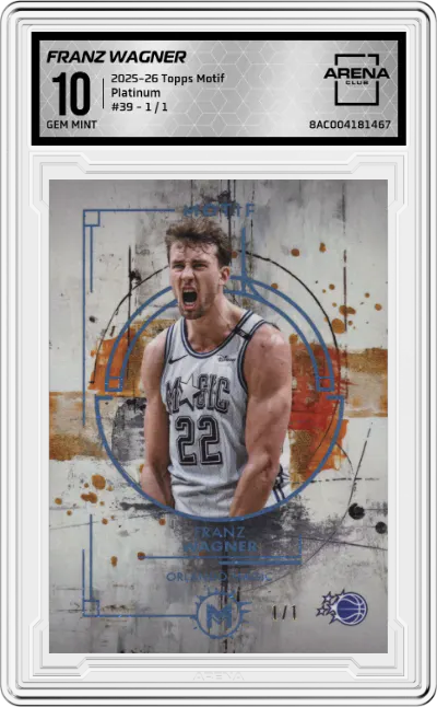 2025 Topps Motif Franz Wagner Platinum #39 ARENA CLUB 10