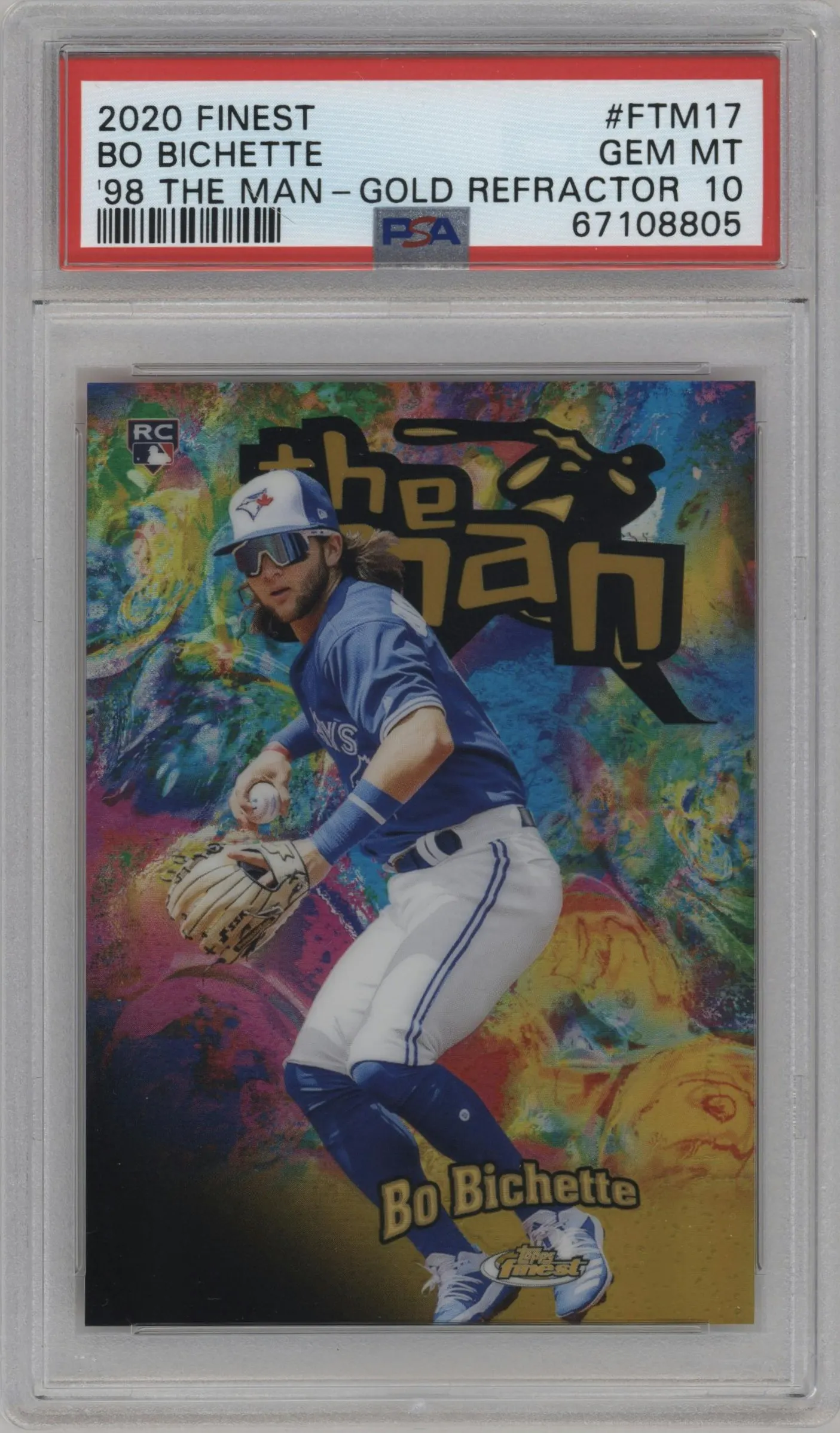 2020 Topps Finest 1998 The Man Bo Bichette Gold Refractor #FTM-17 PSA 10
