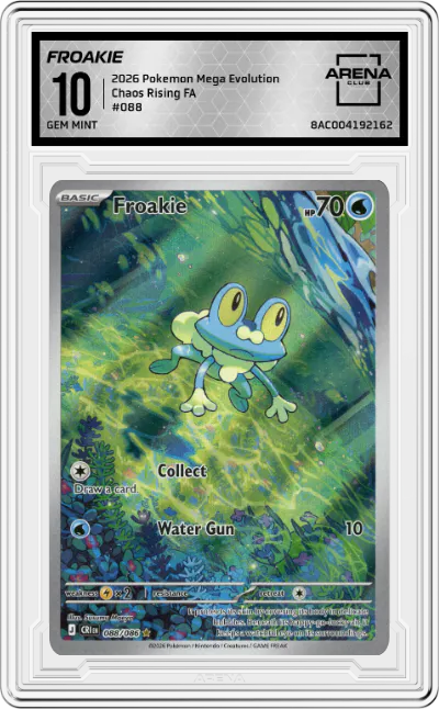 2026 Pokemon Mega Evolution Chaos Rising Froakie #088 ARENA CLUB 10