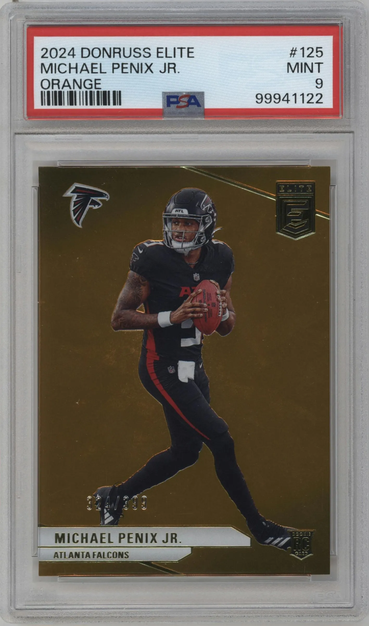2024 Panini Donruss Elite Michael Penix Jr. Orange #125 PSA 9