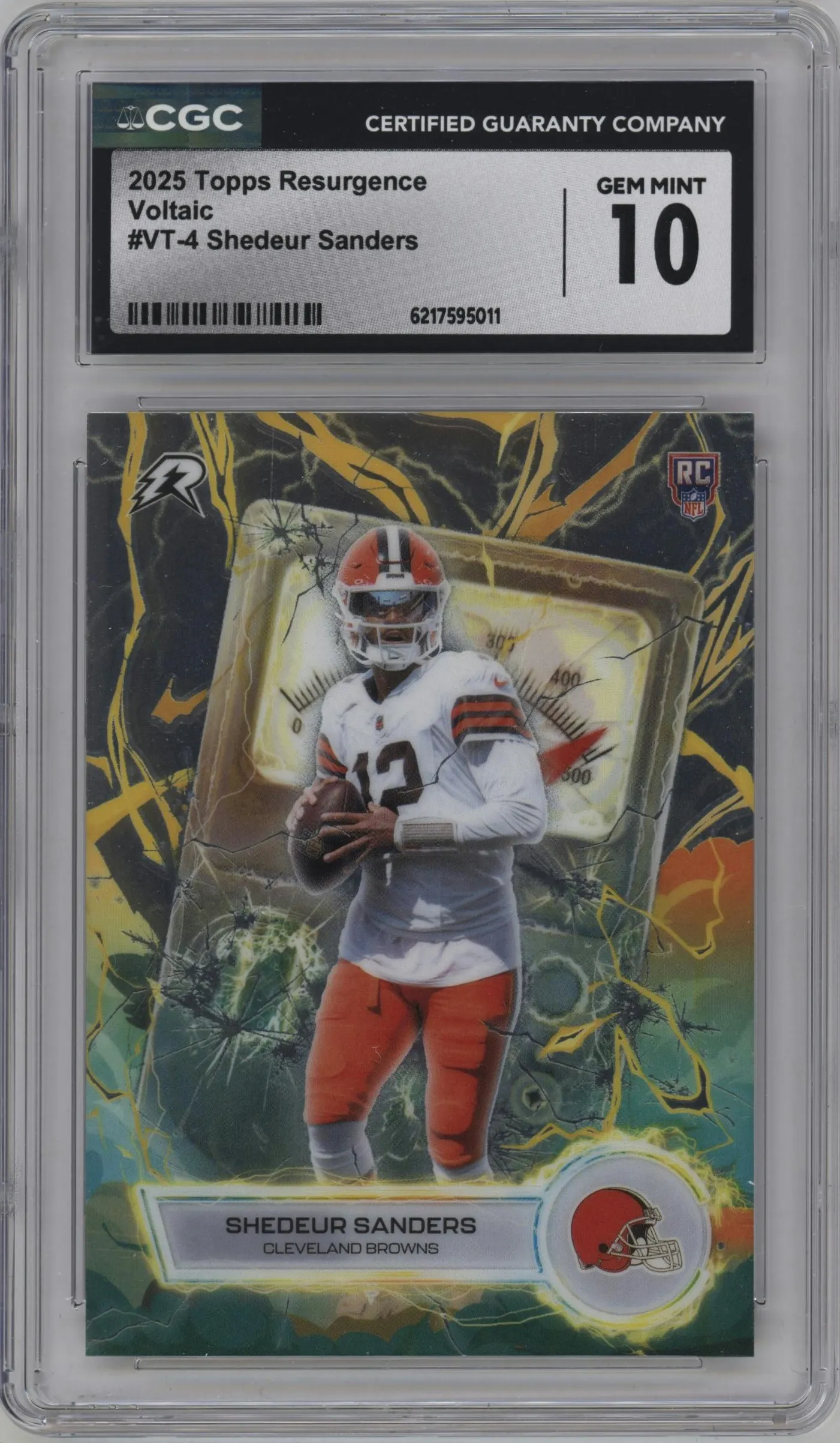 2025 Topps Resurgence Voltaic Shedeur Sanders #VT-4 CGC 10