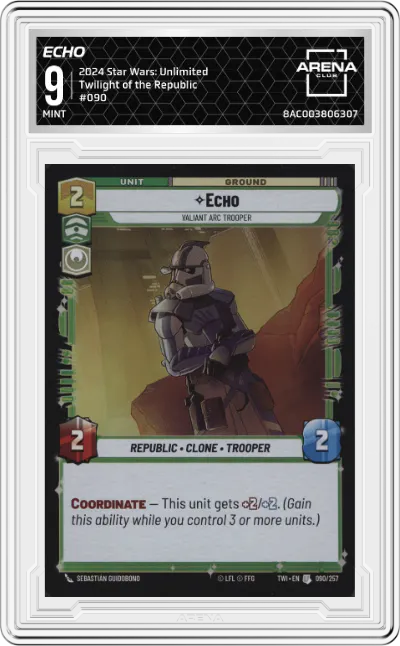2024 Star Wars: Unlimited Twilight of the Republic Echo ARENA CLUB 9