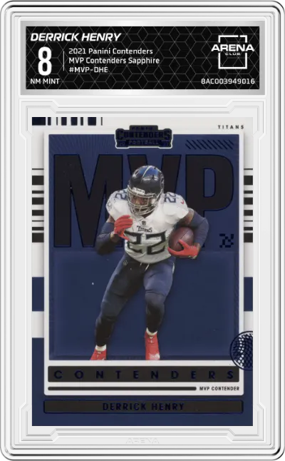 2021 Panini Contenders MVP Contenders Derrick Henry Sapphire #MVP-DHE ARENA CLUB 8