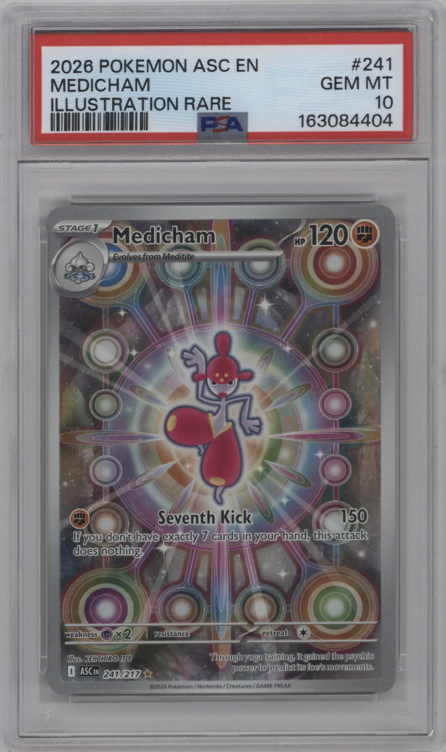 2026 Pokemon Mega Evolution Ascended Heroes Medicham #241 PSA 10