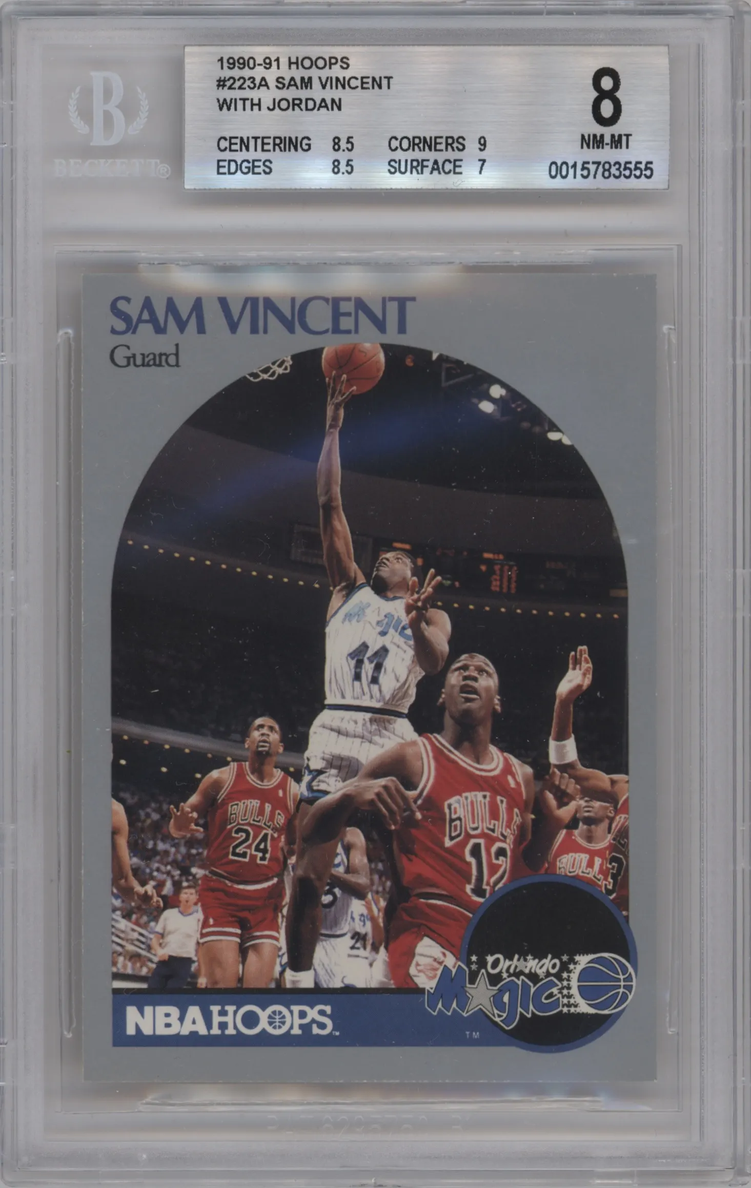 1990 NBA Hoops Sam Vincent #223 BGS 8