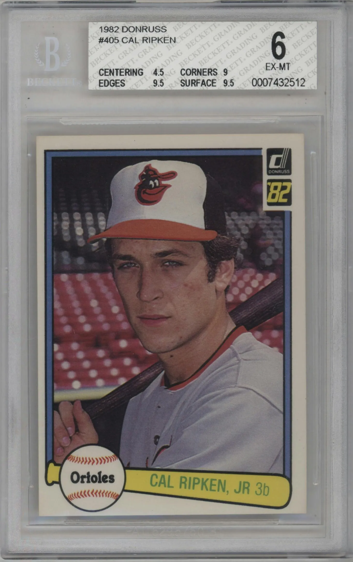 1982 Donruss Cal Ripken, Jr. #405 BGS 6