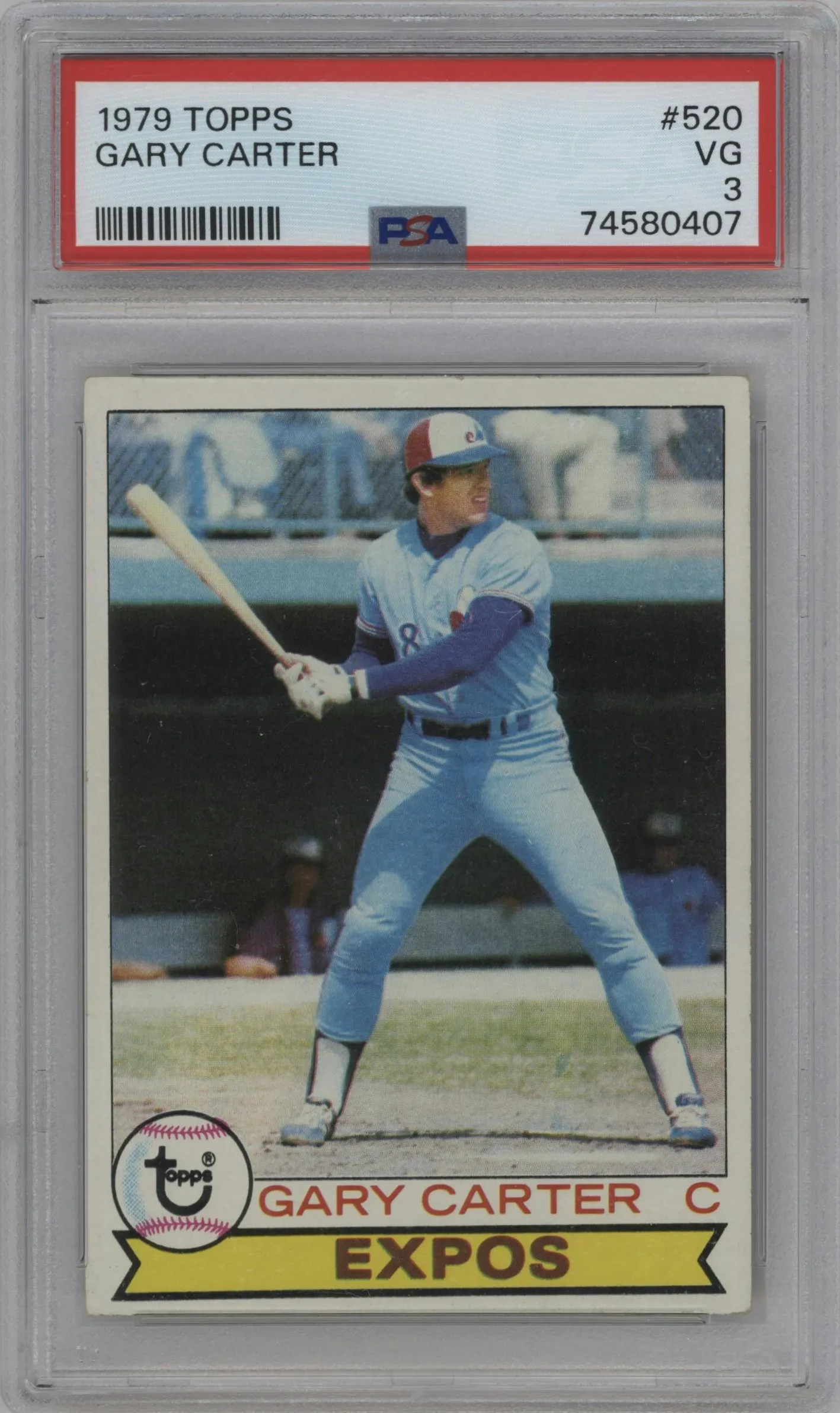 1979 Topps Gary Carter PSA VERY GOOD 3 PSA 3