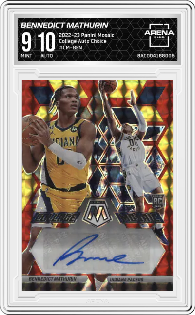 2022 Panini Mosaic Collage Auto Bennedict Mathurin Choice #CM-BEN ARENA CLUB 9