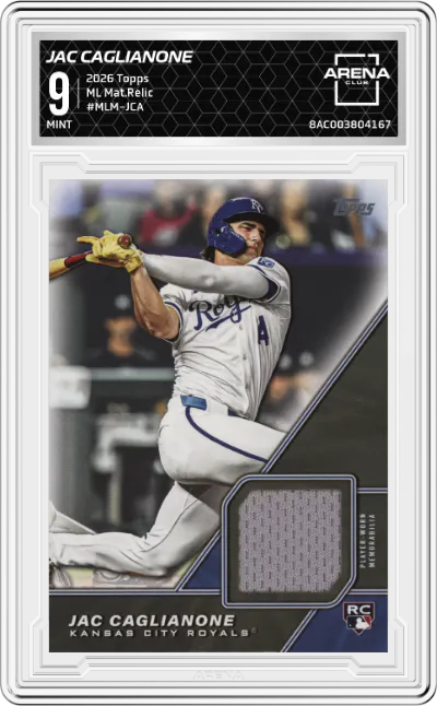 2026 Topps ML Mat.Relic Jac Caglianone #MLM-JCA ARENA CLUB 9