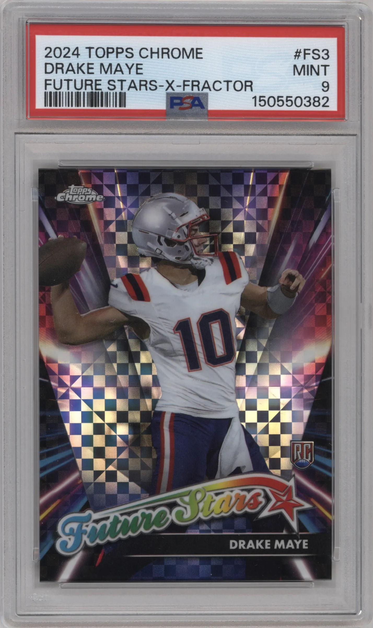 2024 Topps Chrome Future Stars Drake Maye X-Fractor #FS-3 PSA 9