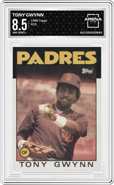 1986 Topps Tony Gwynn #10 ARENA CLUB 8.5