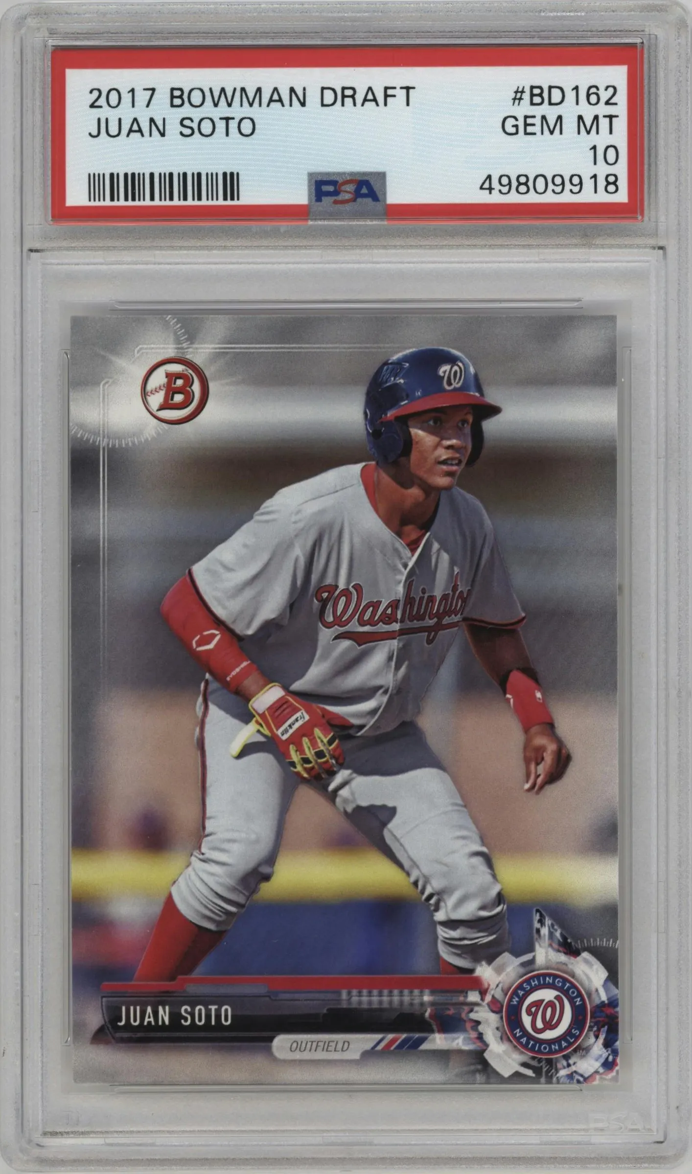 2017 Bowman Draft Juan Soto #BD-162 PSA 10